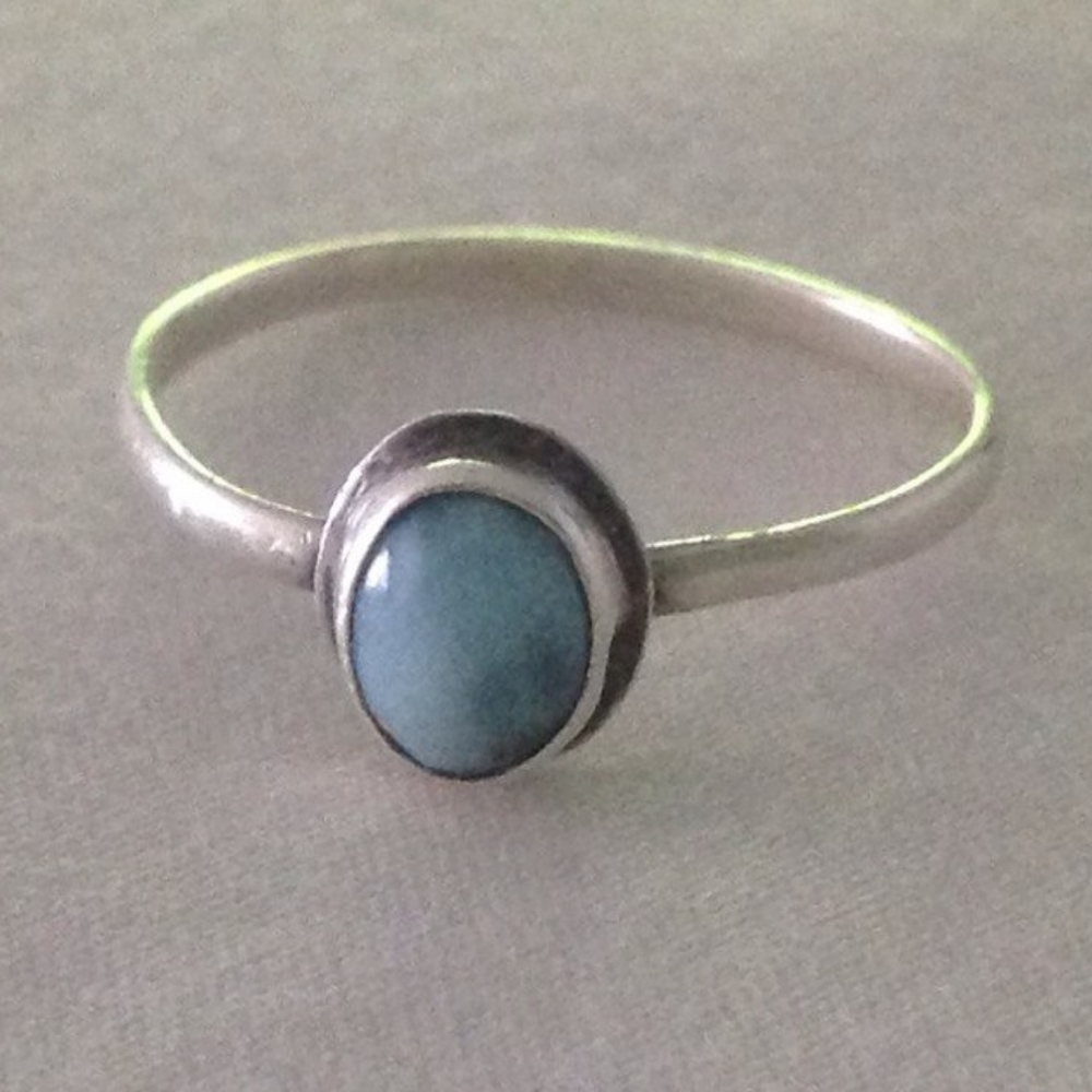Sterling silver Larimar ring